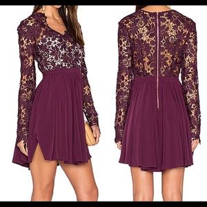 Stylestalker Peplum Lace Long Sleeve Dress